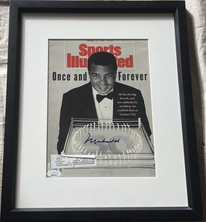 Muhammad Ali autographed 1992 Sports Illustrated cover custom framed (JSA)