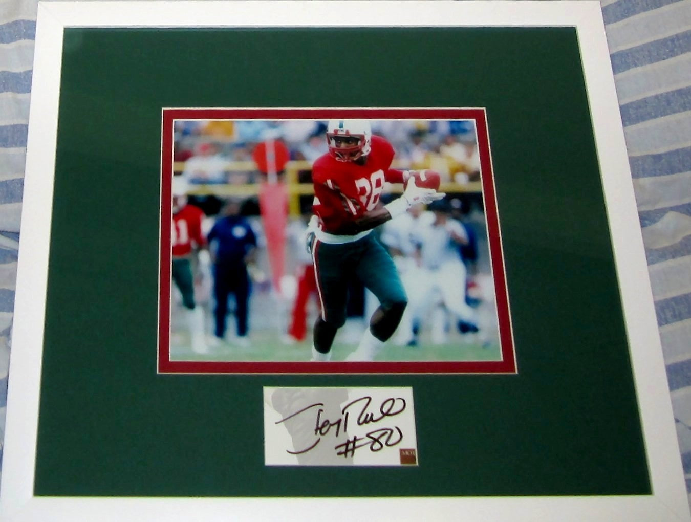Jerry Rice autograph custom framed with Mississippi Valley State 8x10 photo