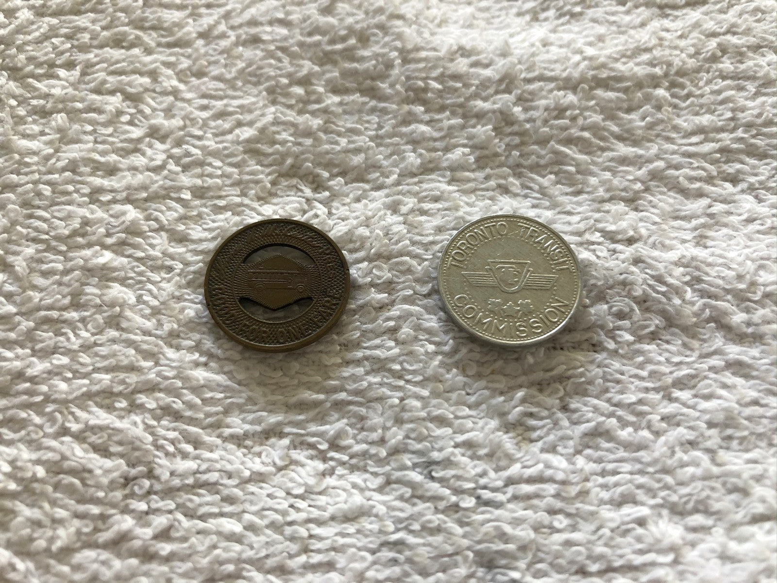 New Jersey and Toronto vintage transit tokens