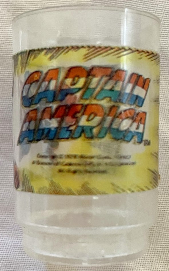 Captain America Marvel Comics vintage 1970s quarter vending machine mini plastic cup