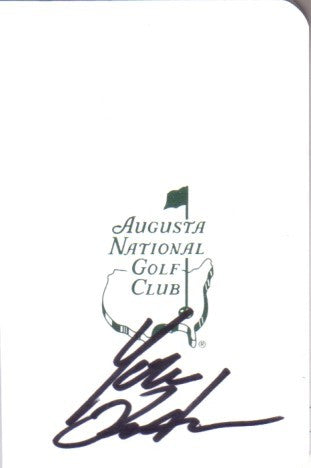 Yuta Ikeda autographed Augusta National Masters scorecard