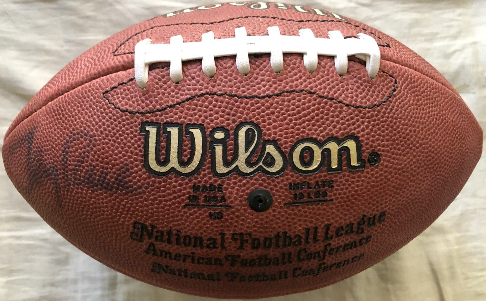 Jerry Rice autographed Wilson NFL game model leather football JSA