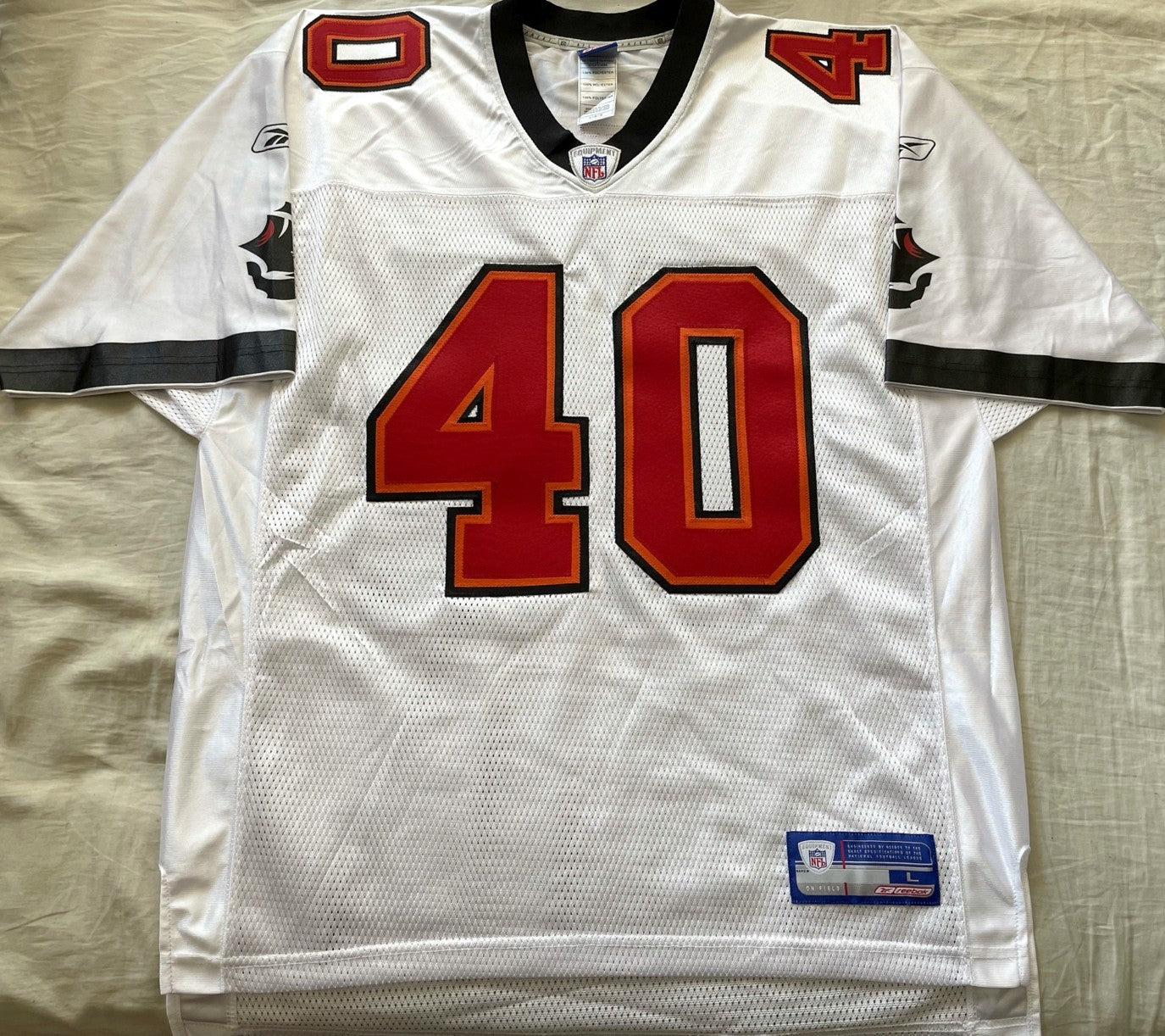 Mike Alstott Tampa Bay Buccaneers authentic Reebok white triple stitched jersey NEW