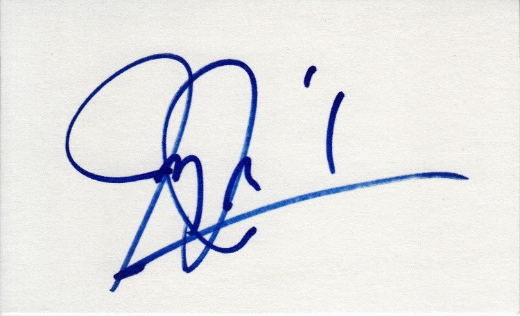 Jimmy Jam Harris autographed index card