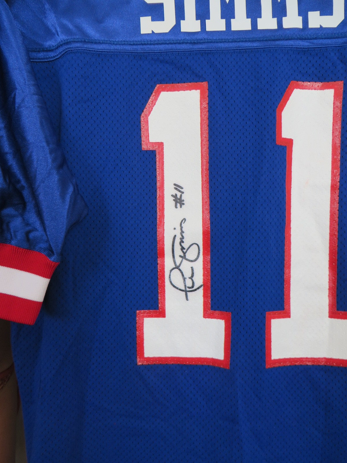 Phil Simms autographed New York Giants authentic game model throwback jersey (Total Sports Concepts)