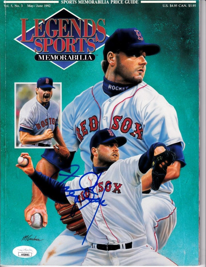 Roger Clemens autographed Boston Red Sox 1992 Legends magazine JSA