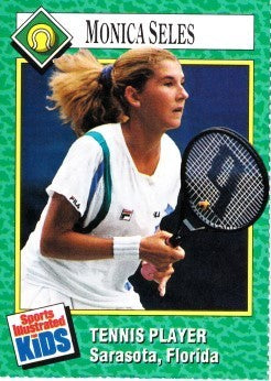 Monica Seles 1990 Sports Illustrated for Kids tennis Rookie Card