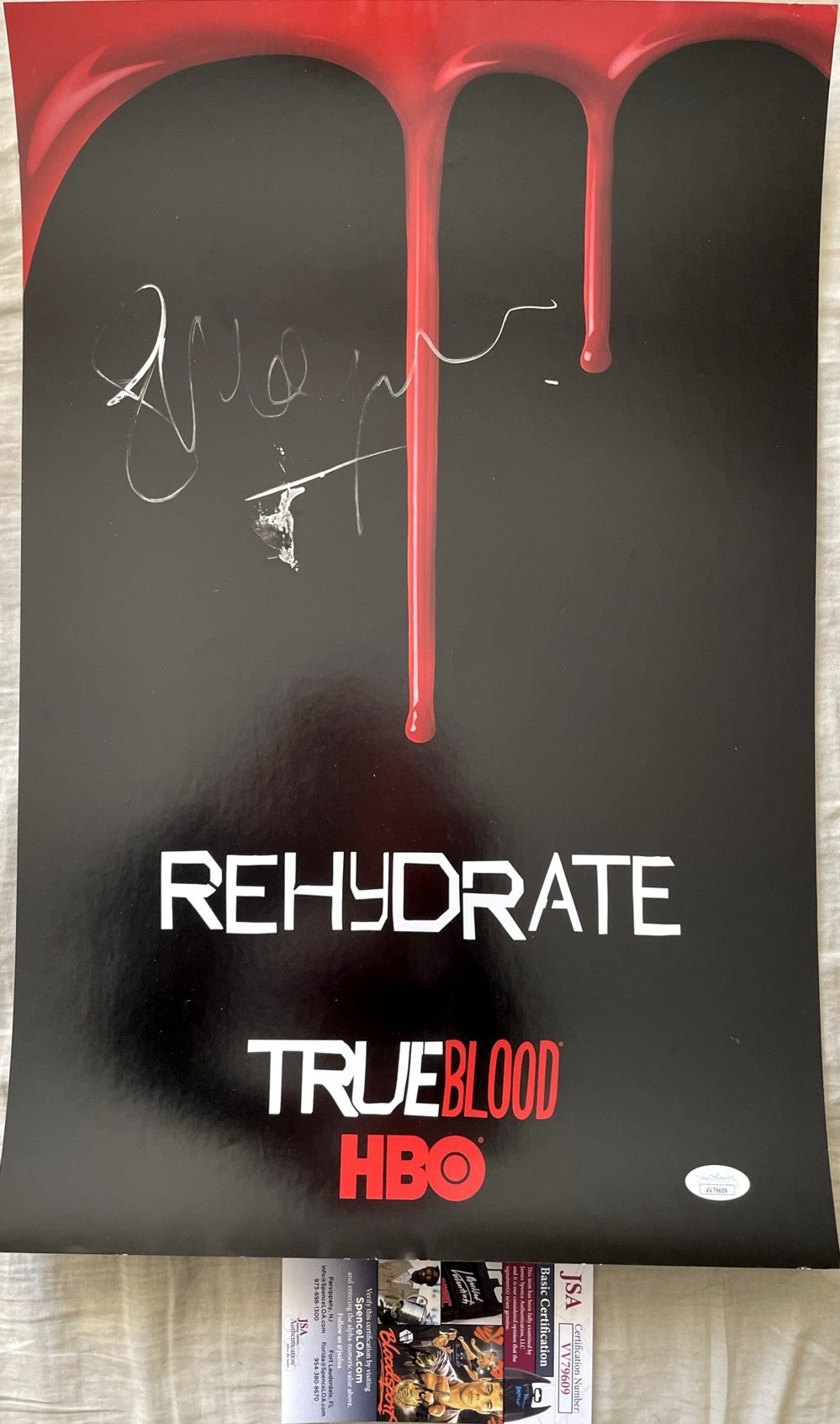 Stephen Moyer autographed True Blood 2010 Comic-Con mini poster JSA