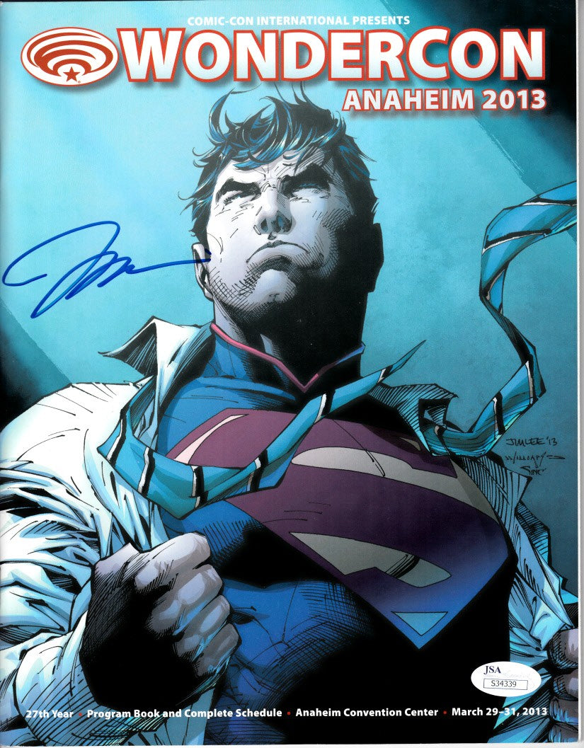 Jim Lee autographed 2013 Wondercon program with Superman art cover JSA