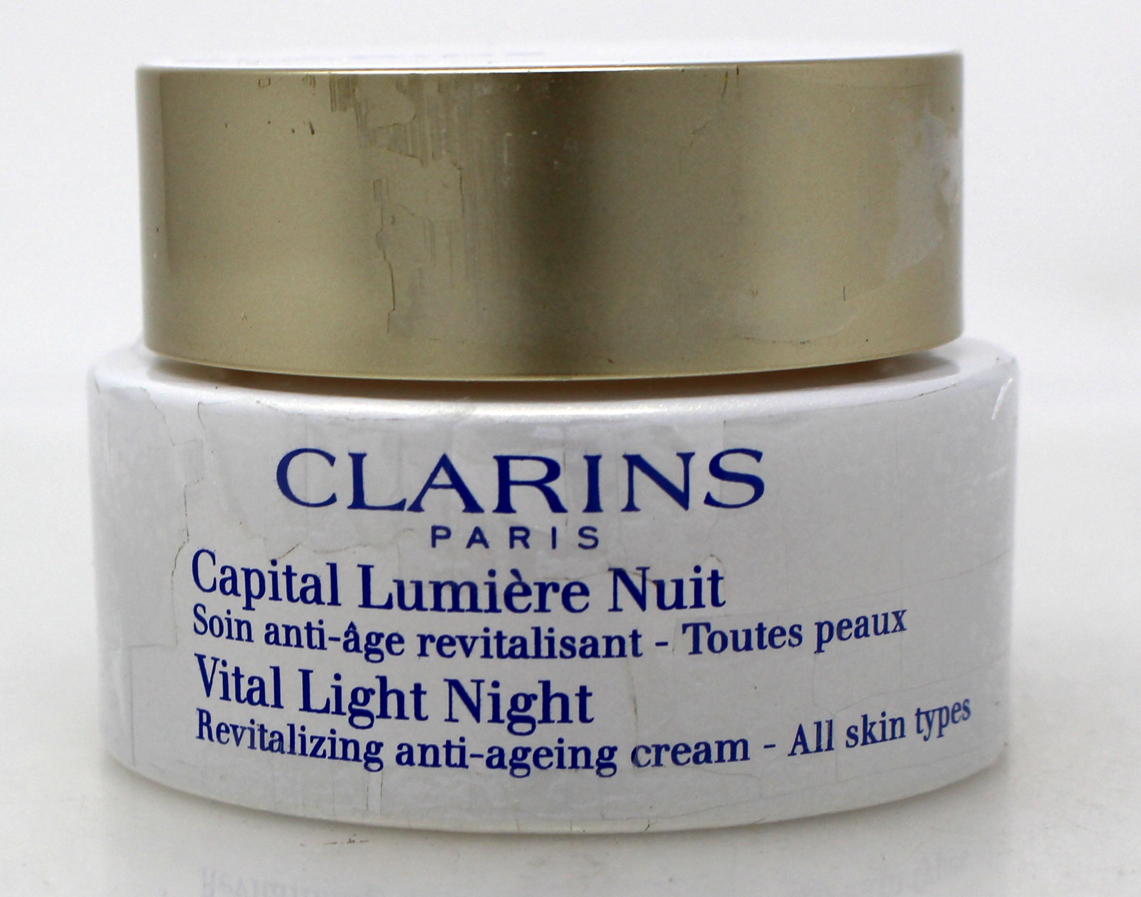Clarins Vital Light Night Revitalizing Anti-Ageing Cream 1.7 Ounce (Packaing Distressed)