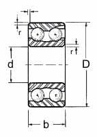 5201-ZZ, JAF/IJK/KYK Brand, 2-Row Angular Contact Ball Bearing