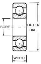 6308-2RS ORS Sealed Radial Ball Bearing (0324)