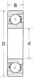 7309-BMG, NSK, ANGULAR CONTACT BALL BEARING