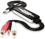 DIGITNOW USB Audio Capture Card Grabber For Vinyl Cassette Tapes To Digital MP3 Converter, Support Mac & Windows 10/8.1/8 / 7 / Vista/XP