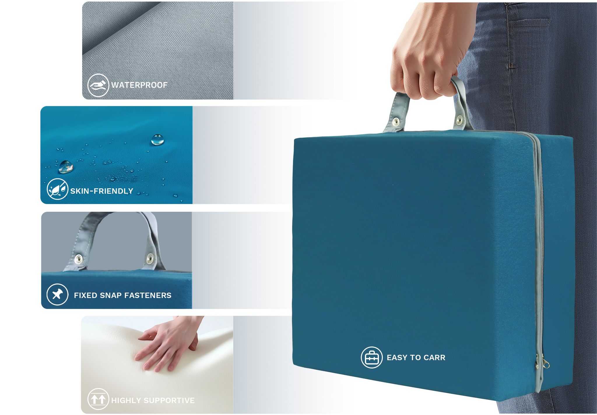 Die extra dicke Kniematte von Daneey aus wasserdichtem Schaumstoff ist ein perfektes Werkzeug für Gärtner und Bauunternehmer. Mit wasserdichten Eigenschaften bietet es eine extra dicke Polsterung für Ihre Knie zum Schutz vor harten und kalten Oberflächen. Perfekt für alle Outdoor-Aktivitäten und Jobs.