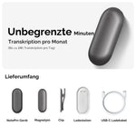 PLAUD NotePin & 2 KI Unbegrenzter Jahresplan
