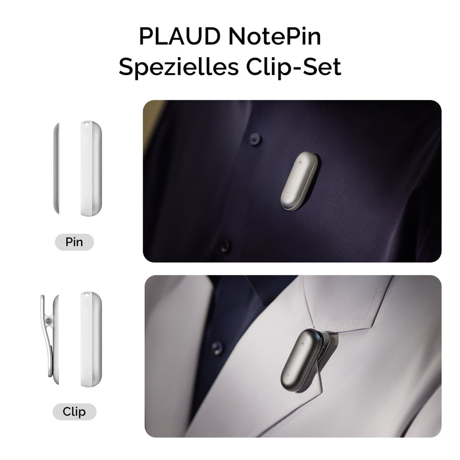 PLAUD NotePin Clip & Magnetischer Pin

