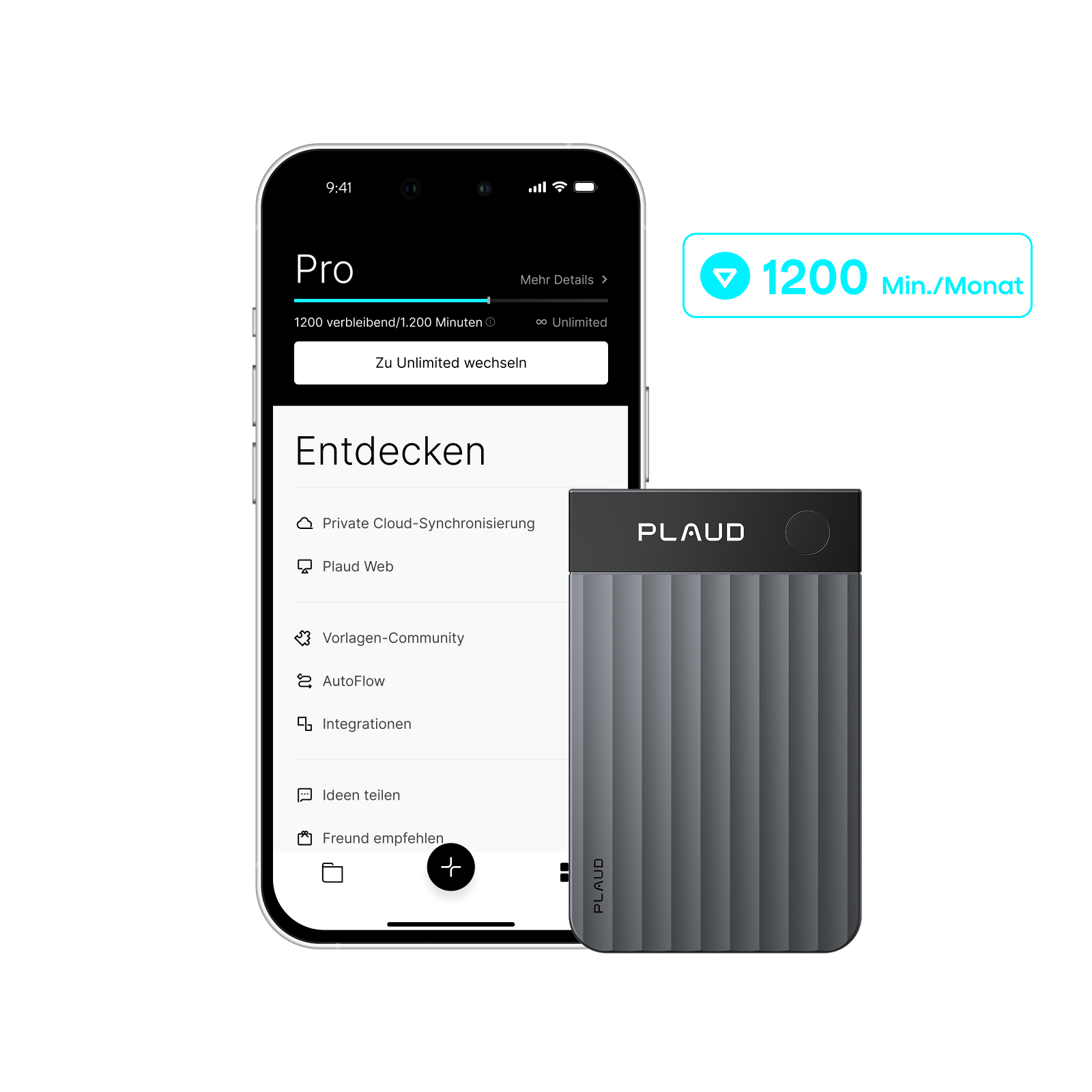 Plaud Note Pro & KI Pro-Jahresabo