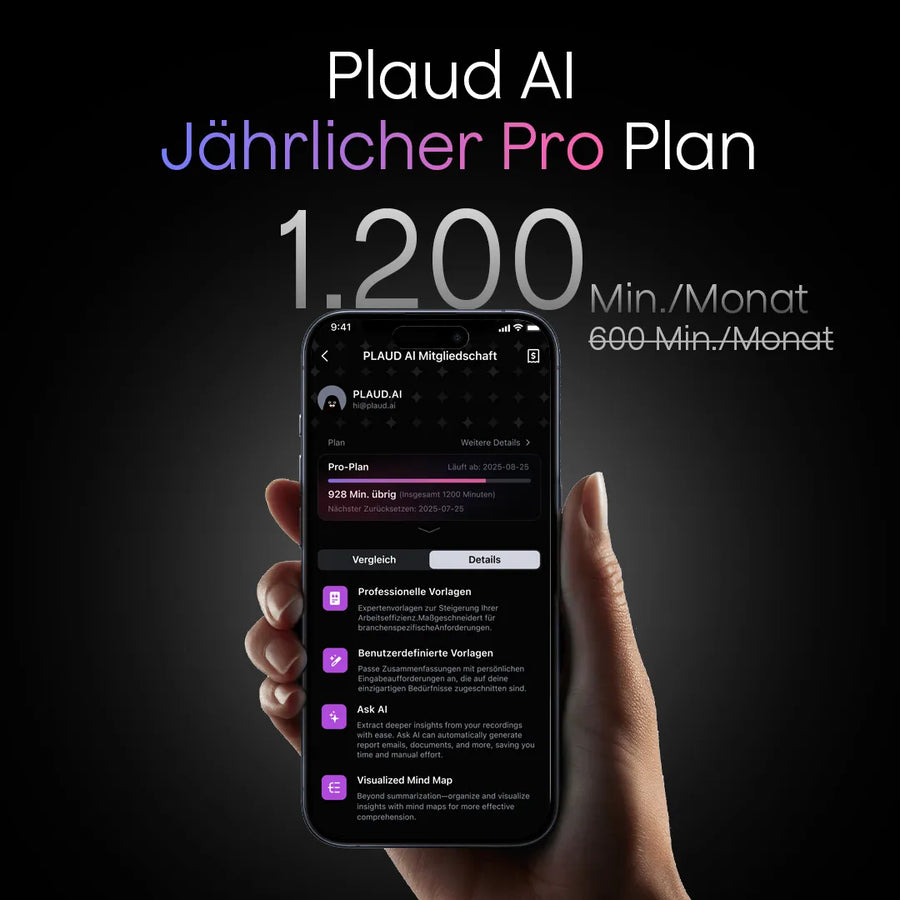 Plaud KI Pro-Jahresabo