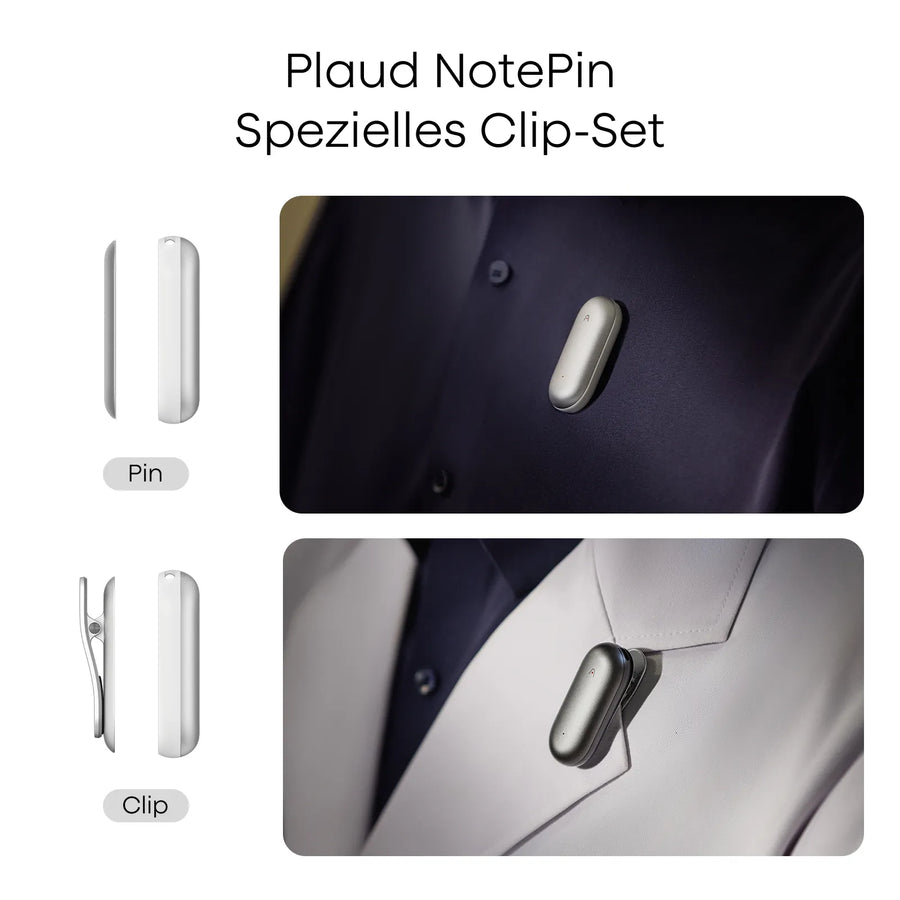 Plaud NotePin Clip & Magnetischer Pin
