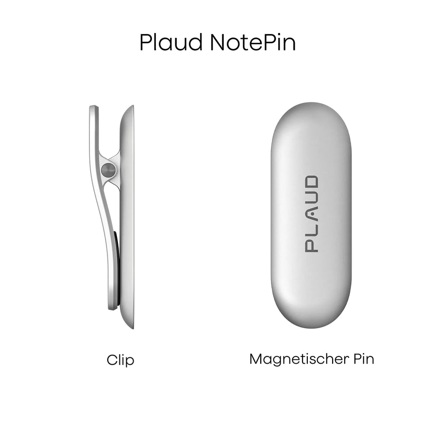 Plaud NotePin Clip & Magnetischer Pin
