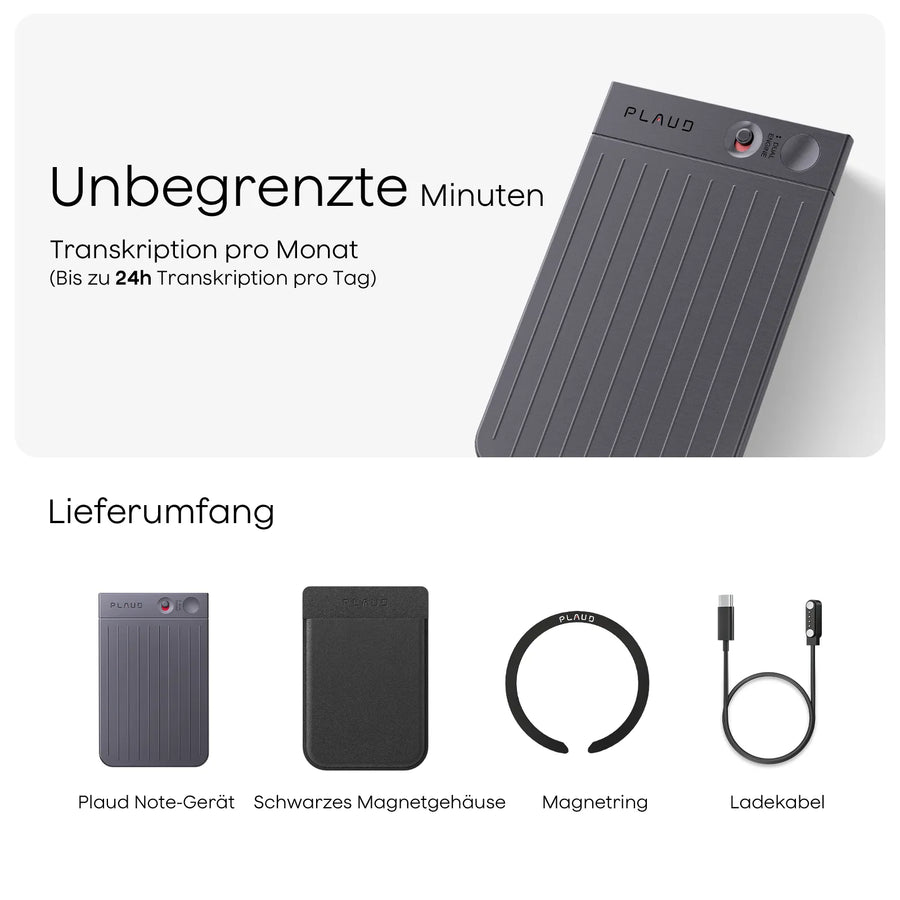 Plaud Note & KI Unbegrenzter Jahresplan
