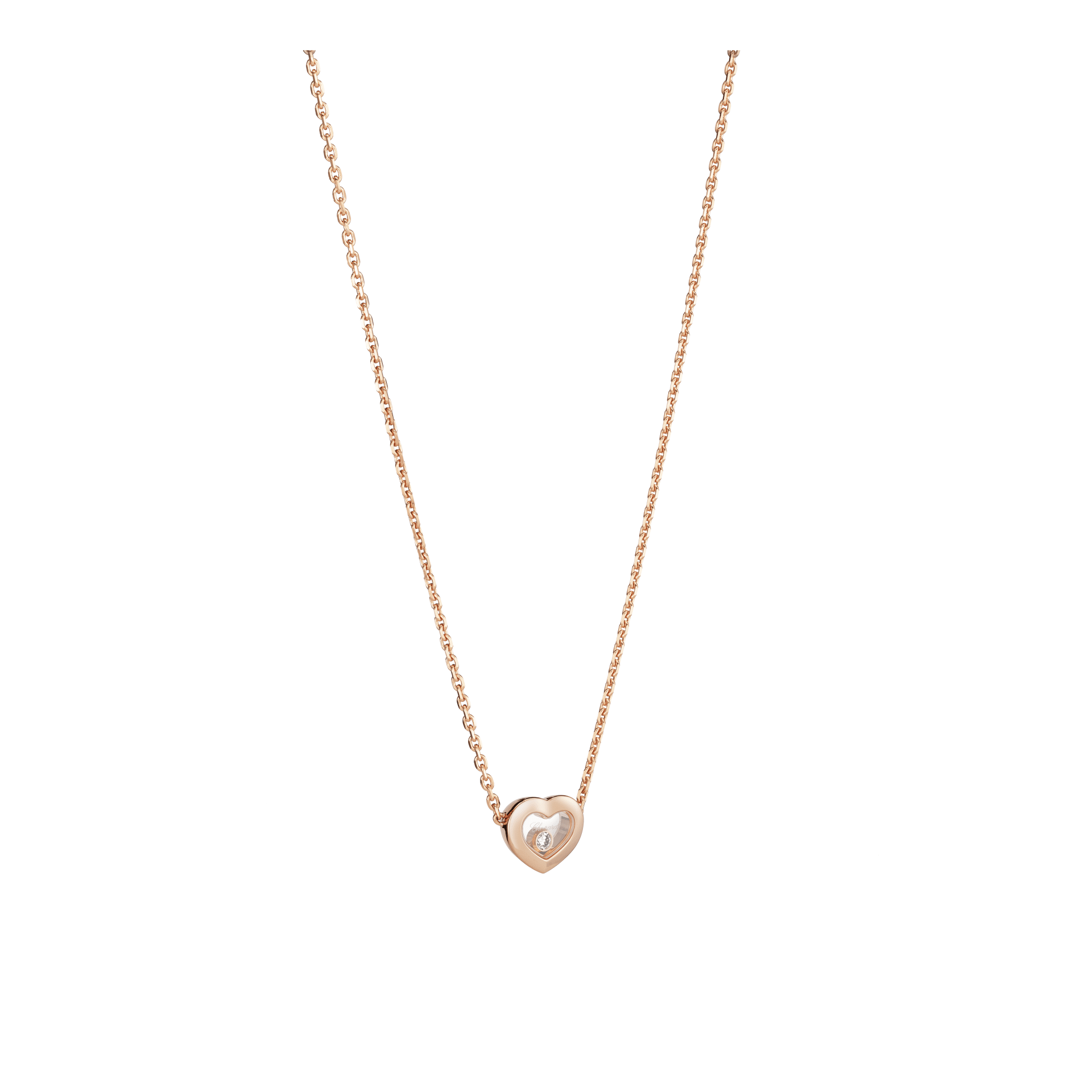 HAPPY DIAMONDS ICONS NECKLACE, ETHICAL ROSE GOLD, DIAMOND 81A054-5001