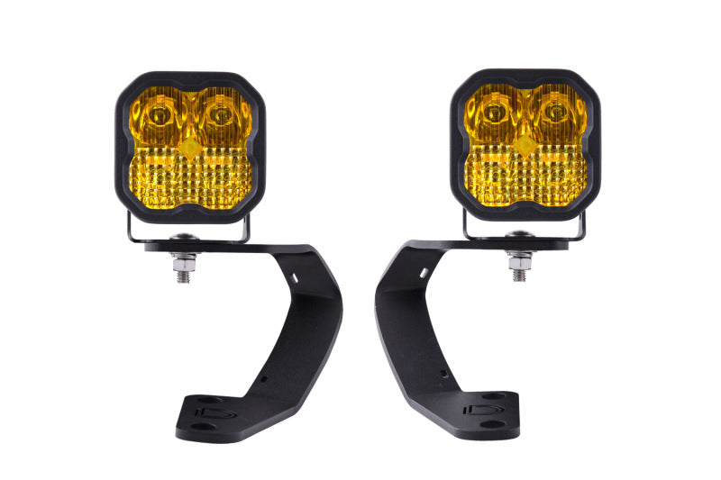 Diode Dynamics 10-21 Toyota 4Runner SS3 LED Ditch Light Kit - Yellow Pro Combo - DD6749