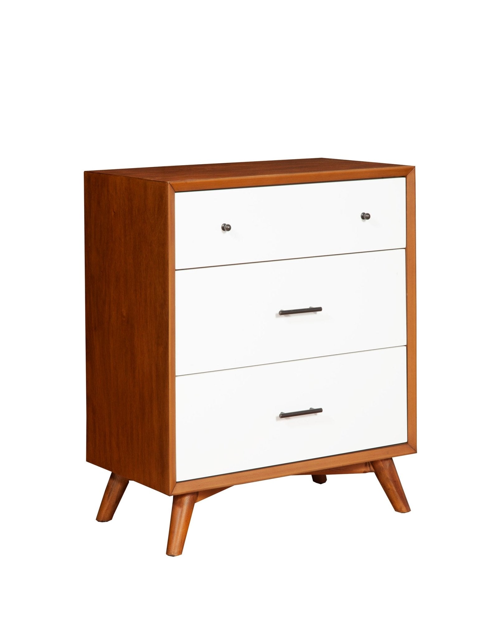 Alpine Furniture Flynn 3 Drawer Accent Chest in Two-Tone