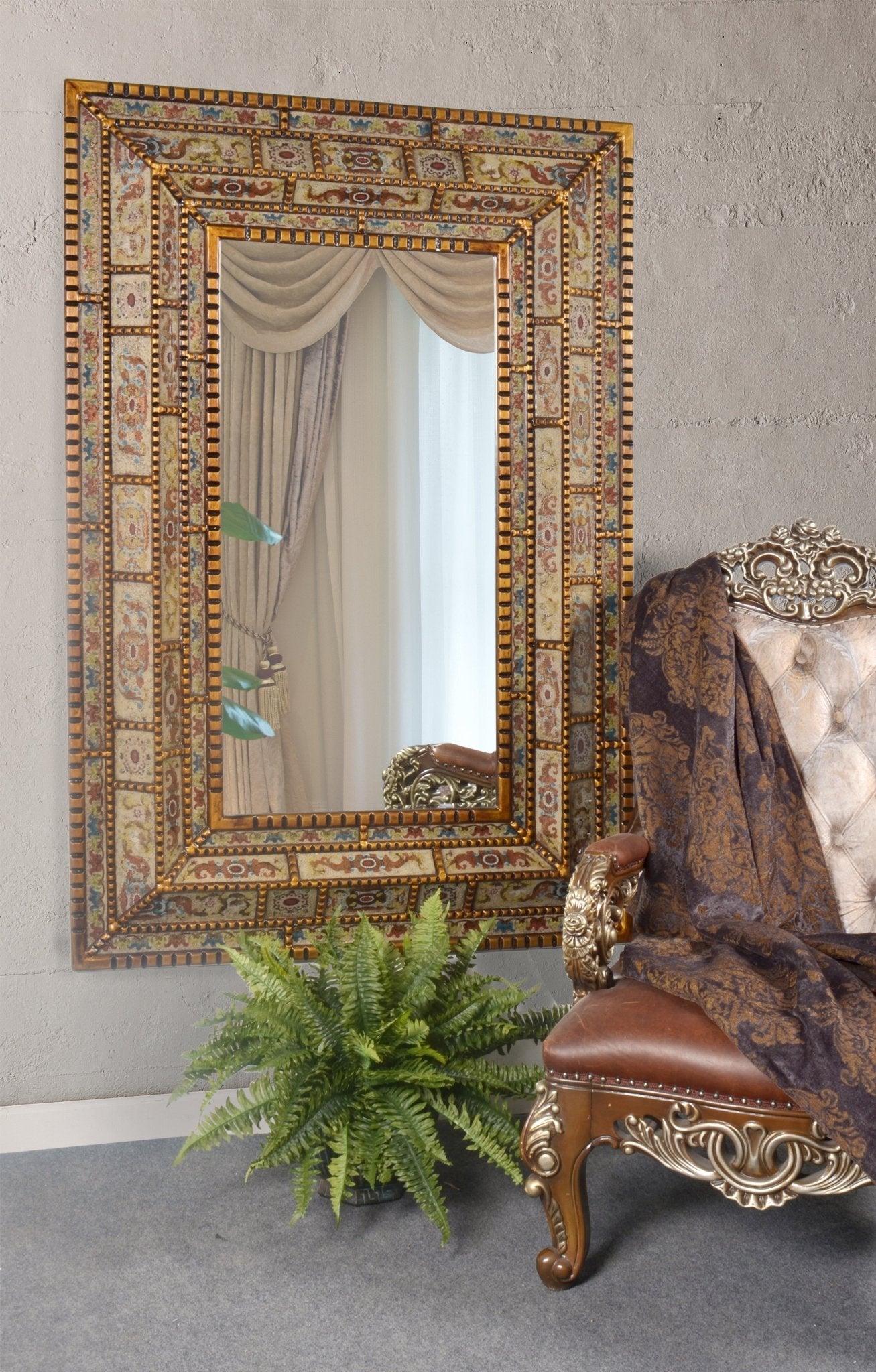 AFD Home Peruvian Painted Glass Mirror