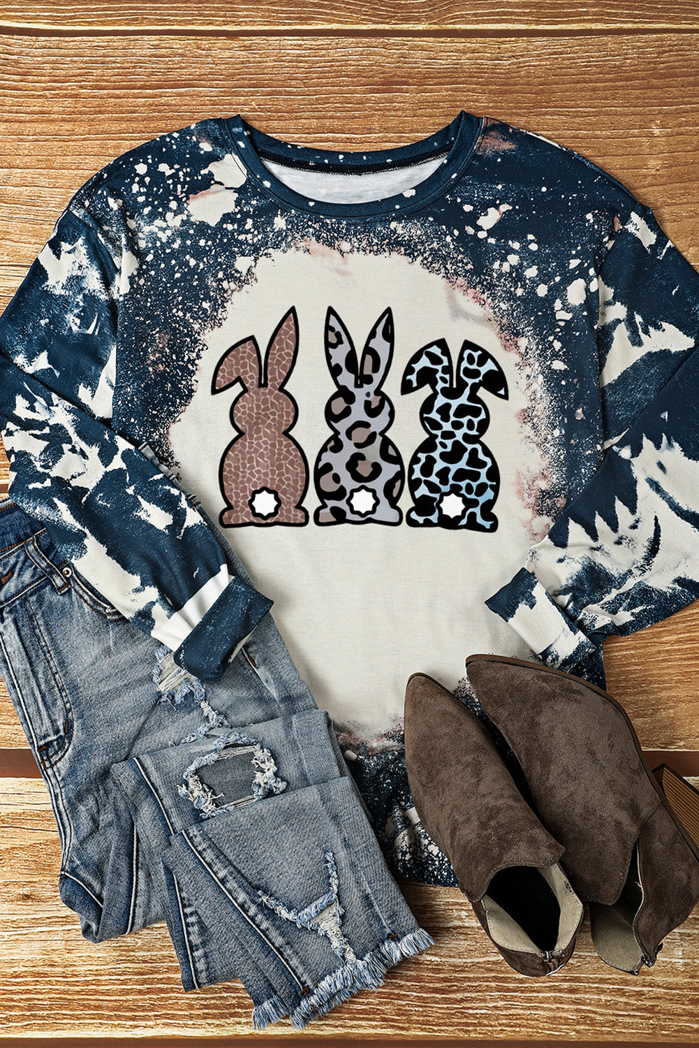 Easter Bunny Graphic Long-Sleeve Top