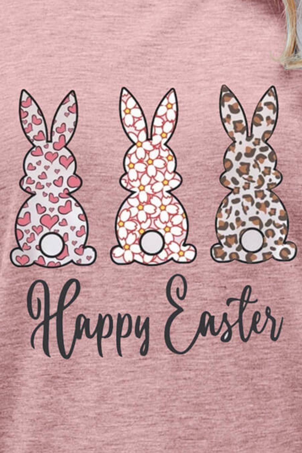 HAPPY EASTER Graphic Short Sleeve Tee