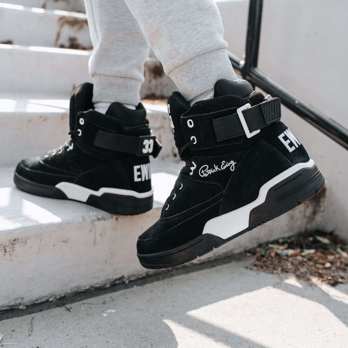 33 HI OG Black Suede/White by Ewing Athletics