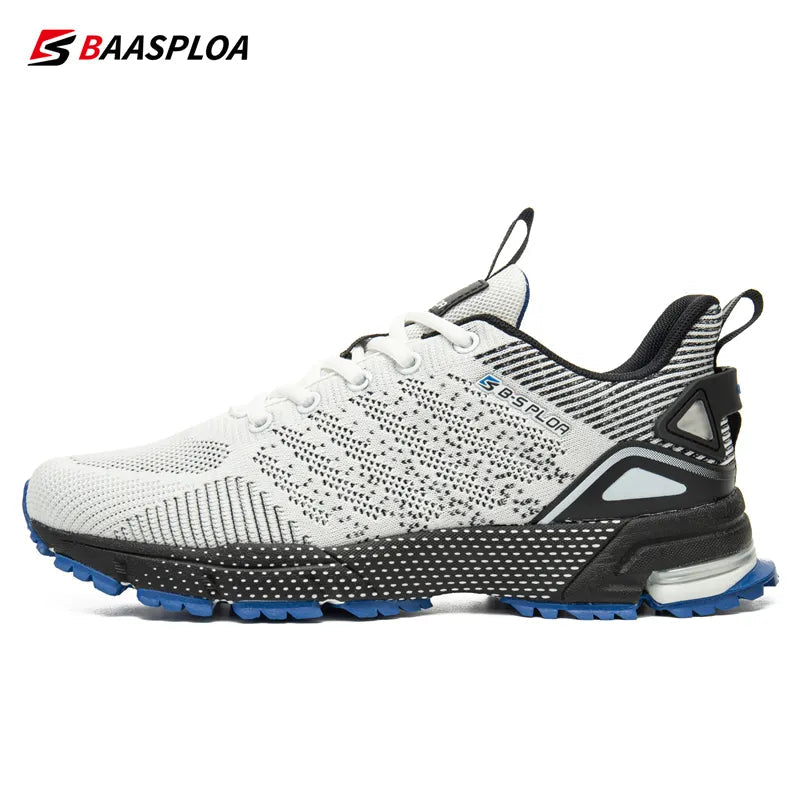 Baasploa Men Professional Running Shoes Breathable Training Shoes Lightweight Sneakers Non-Slip Track Tennis Walking Sport Shoe