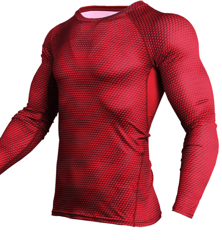 Compression Shirt Gym Running Quick Dry Breathable Fitness Sportswear Training Tight Rashguard