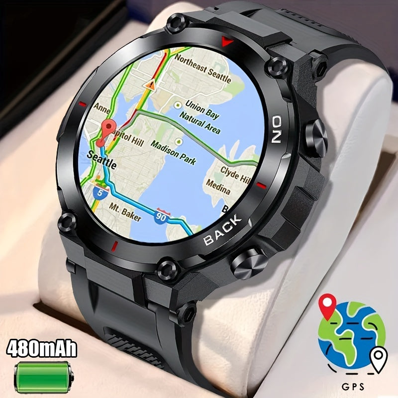 New GPS Smart Watch Outdoor Fitness Sports Watches For Men Waterproof 24-Hour Heartrate Blood Oxygen Monitoring Smartwatch