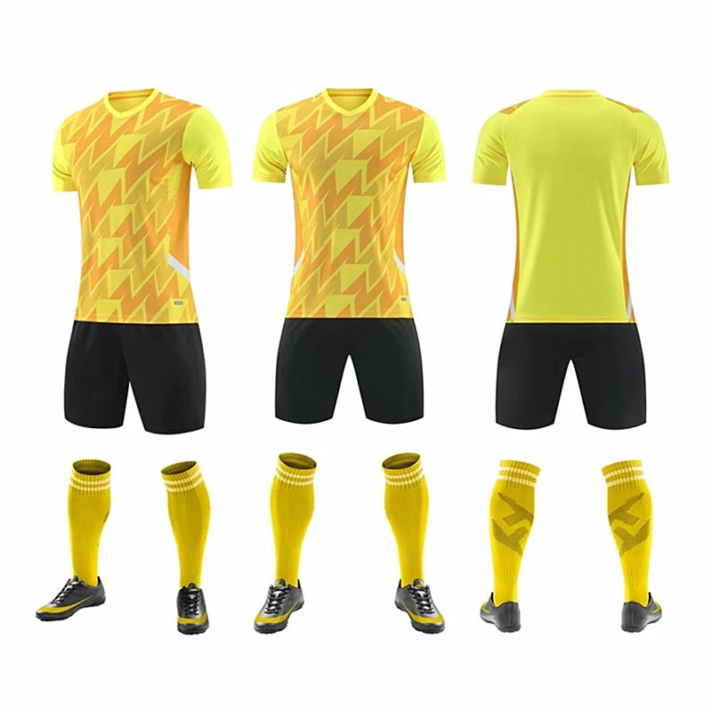 Sporty Youth Soccer Team Jerseys Vibrant Uniforms for Boys and Adults