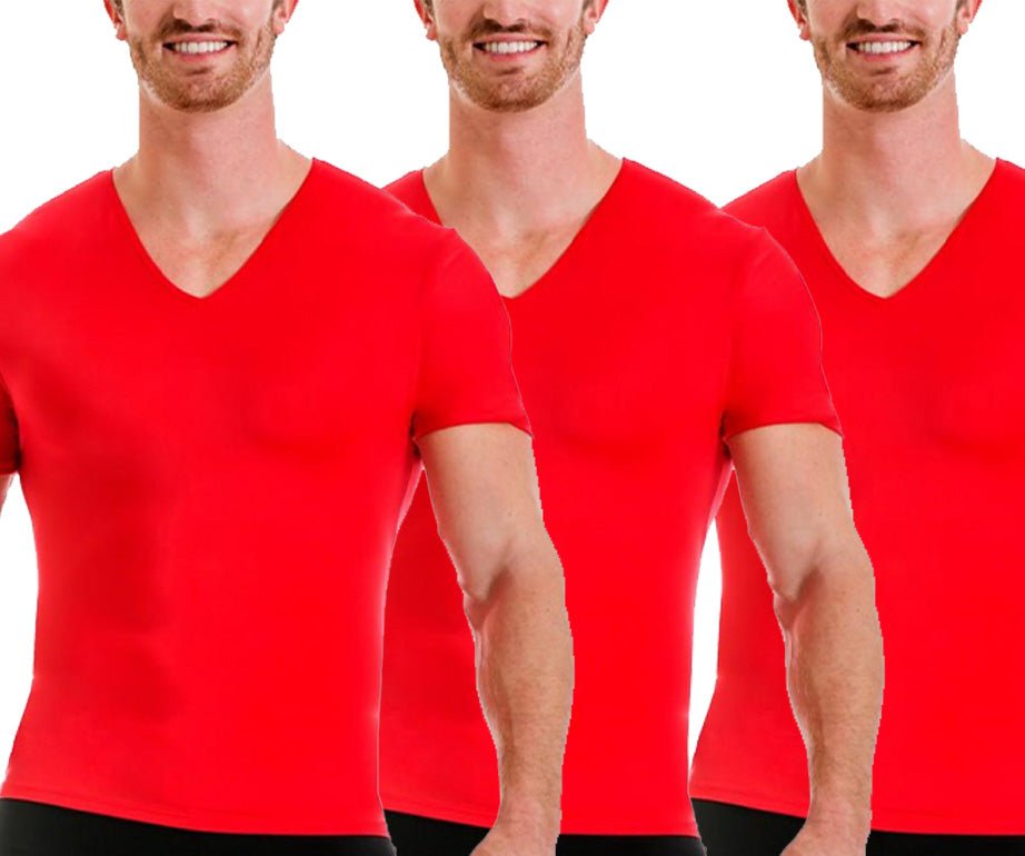 3-Pack Insta Slim I.S.Pro USA Activewear Compression V-Necks VA0003 by InstantFigure INC