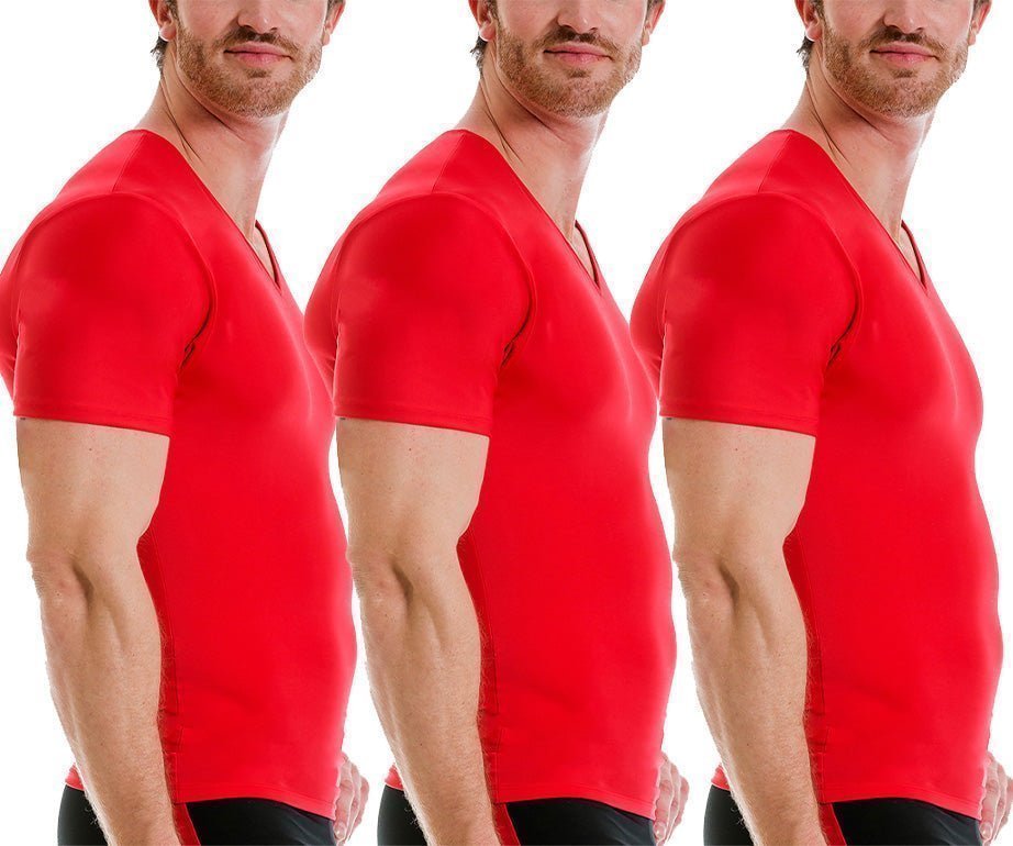 3-Pack Insta Slim I.S.Pro USA Activewear Compression V-Necks VA0003 by InstantFigure INC