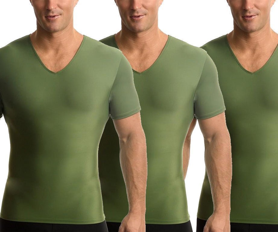 3-Pack Insta Slim I.S.Pro USA Activewear Compression V-Necks VA0003 by InstantFigure INC