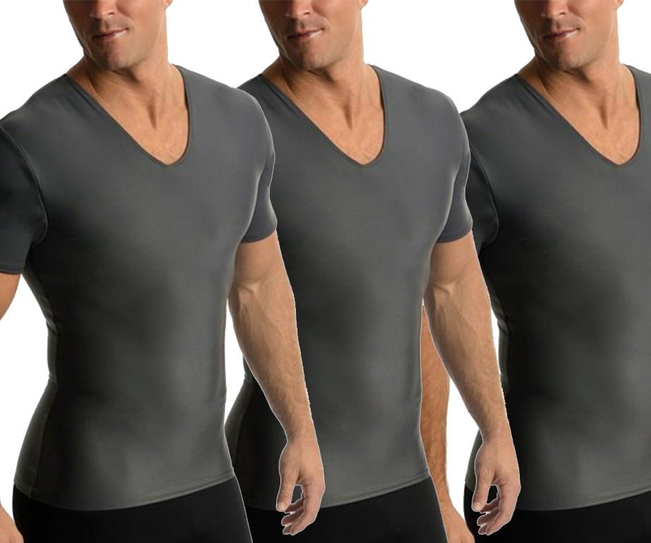 3-Pack Insta Slim I.S.Pro USA Activewear Compression V-Necks VA0003 by InstantFigure INC