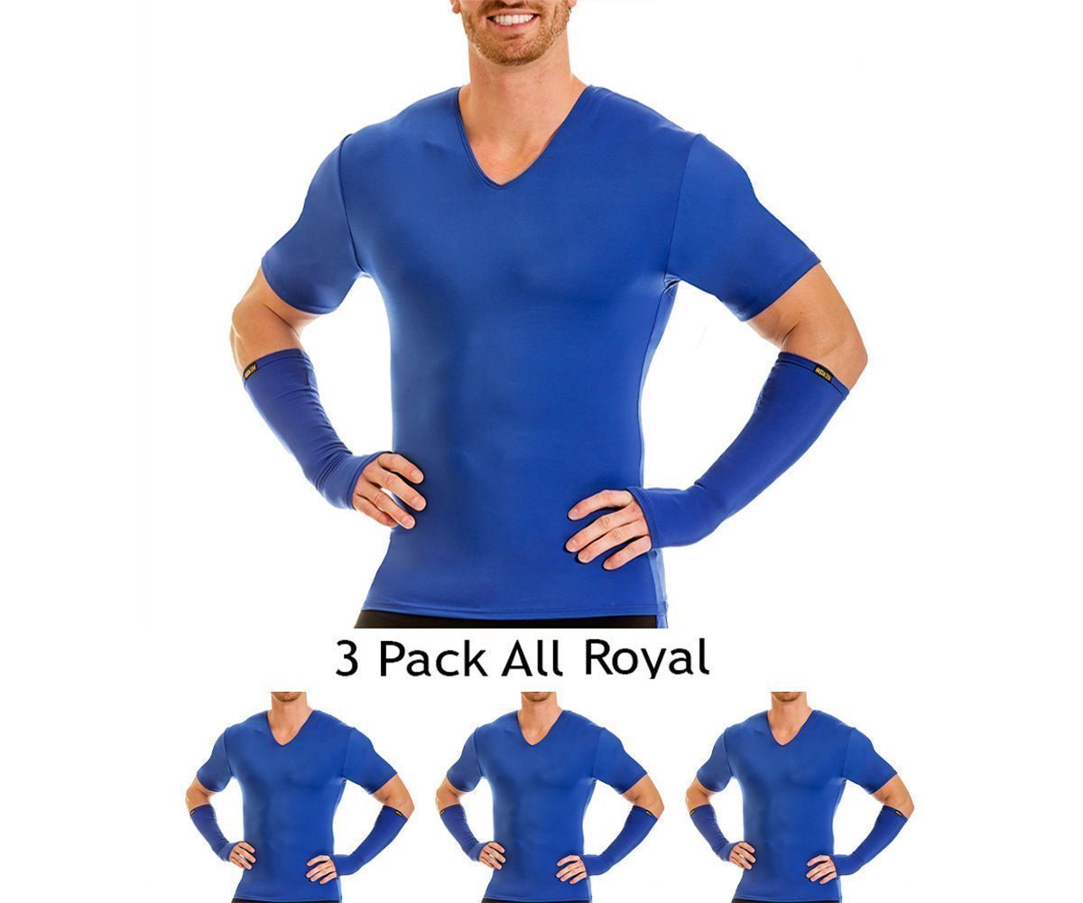 3-Pack Insta Slim I.S.Pro USA Activewear Compression V-Necks VA0003 by InstantFigure INC