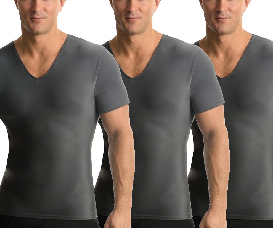 3-Pack Insta Slim I.S.Pro USA Activewear Compression V-Necks VA0003 by InstantFigure INC