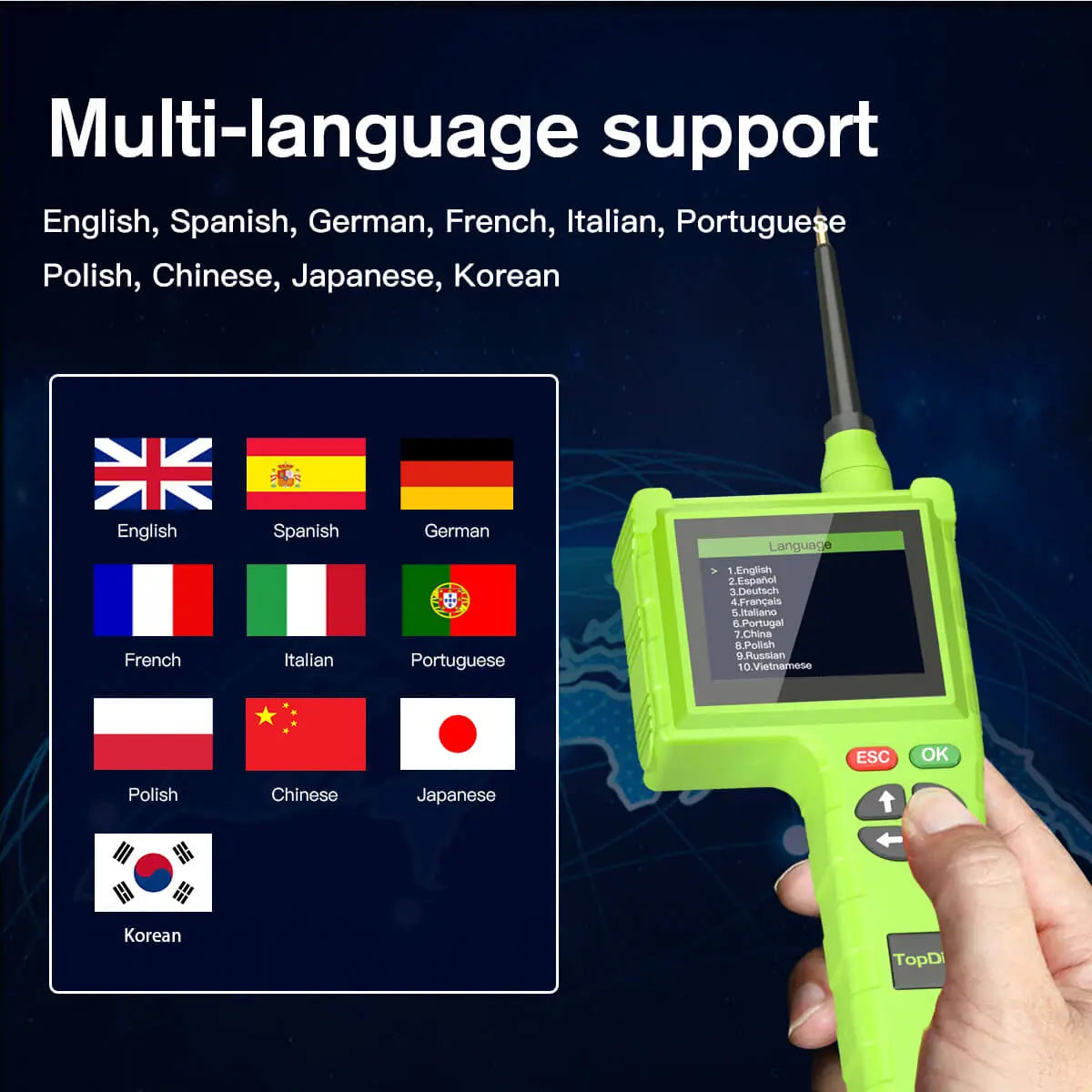 Circuit-Tester-P200Pro-Support-Muti-language-Support