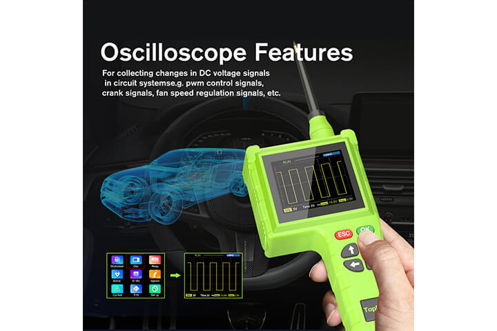 Oscilloscope features of Power Probe P200Pro