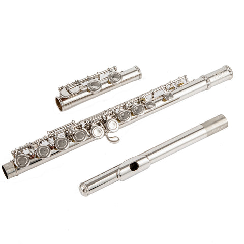 closed hole flute 16 Keys C Key Flute Offest G Flute Silver Plated