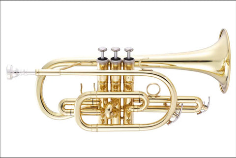 tCR-8356 Yellow Brass Bb Cornet for student professional-grade instrumen