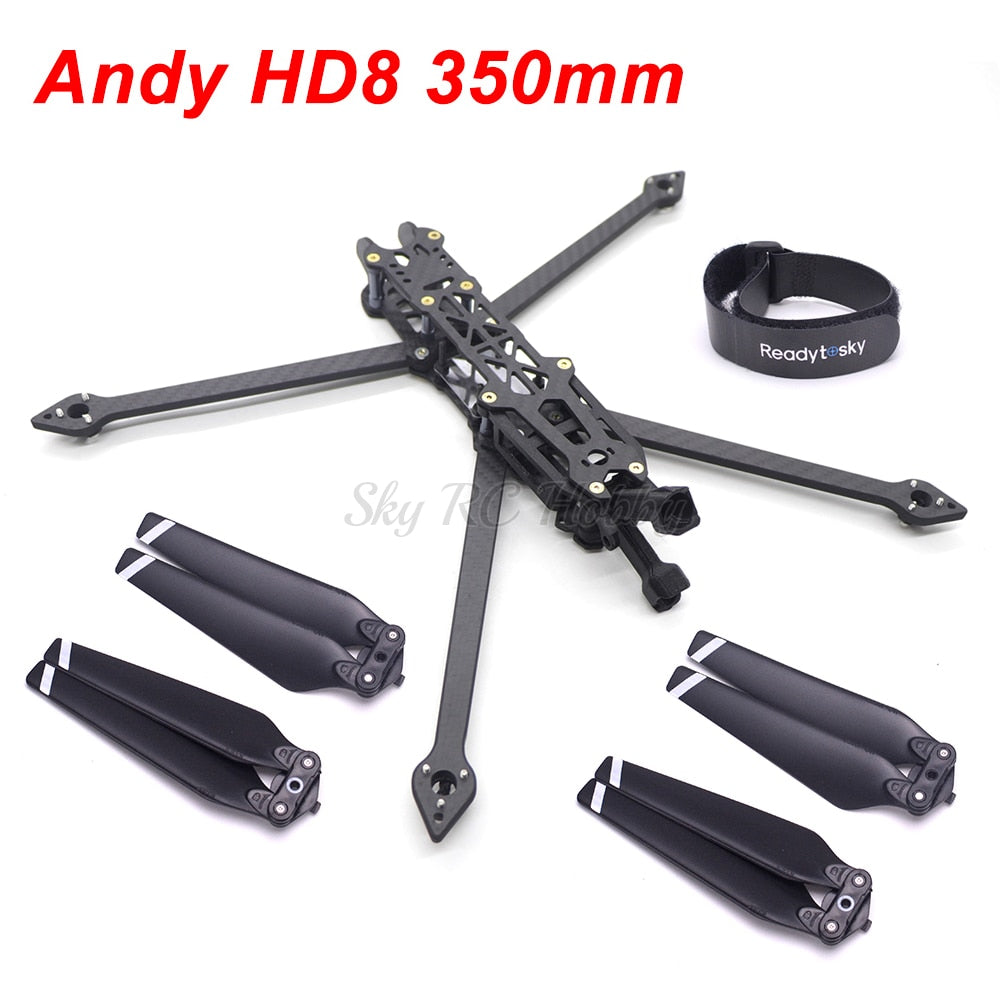 Andy HD8 8inch Freestyle FPV Drone/Quadcopter Carbon Fiber Frame Kit for Racing Drones
