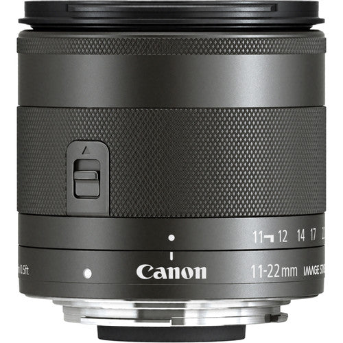 Canon EF-M 11-22mm f/4-5.6 IS STM Lens 7568B002 - 7PC Accessory Bundle