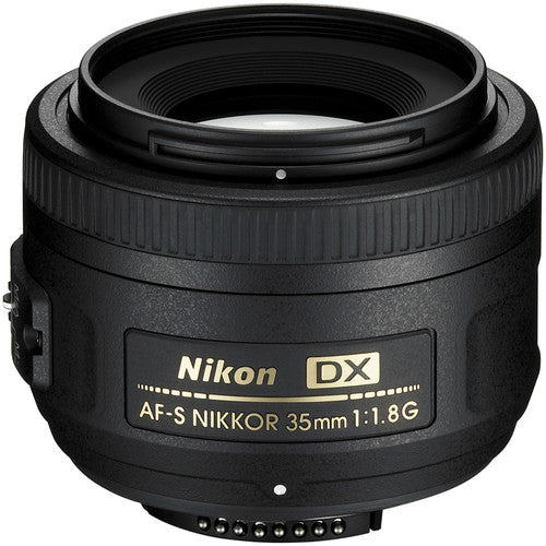 Nikon AF-S DX NIKKOR 35mm f/1.8G Lens (Black) Essential UV Filter Bundle